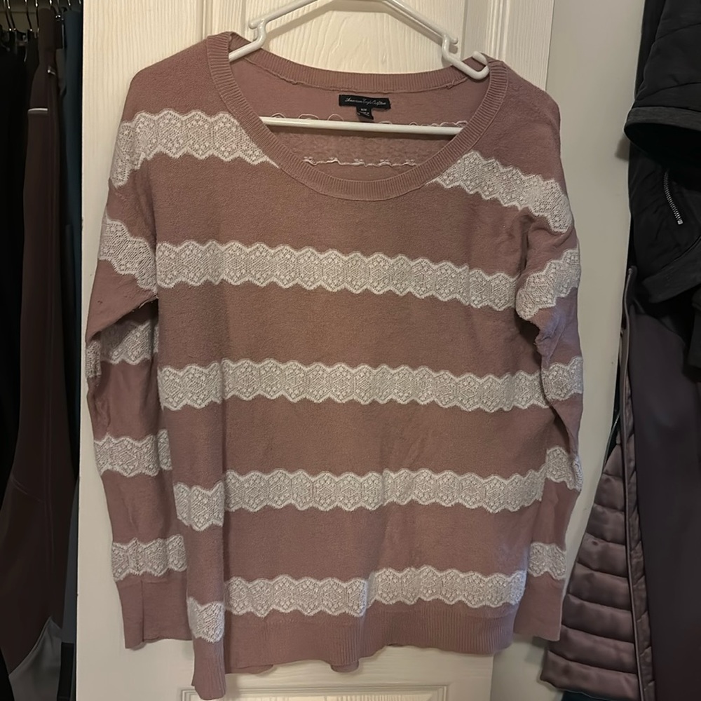 American Eagle Striped Boho Sweater